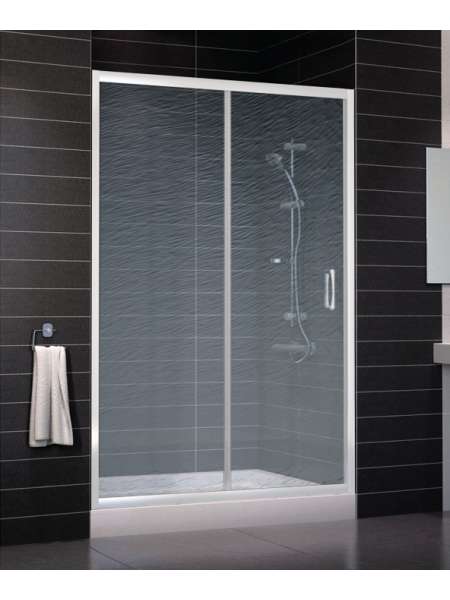 Душевая дверь в нишу Vegas Glass ZP 0130 01 02 профиль белый, стекло шиншилла
