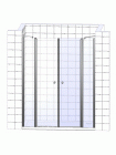 Душевая дверь в нишу GuteWetter Practic Door GK-402 68-72 см стекло бесцветное, профиль матовый хром