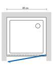 Душевая дверь в нишу GuteWetter Lux Door GK-001 правая 85 см стекло бесцветное, фурнитура хром