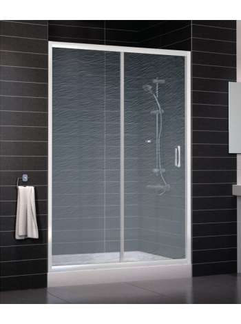 Душевая дверь в нишу Vegas Glass ZP 0135 01 02 профиль белый, стекло шиншилла