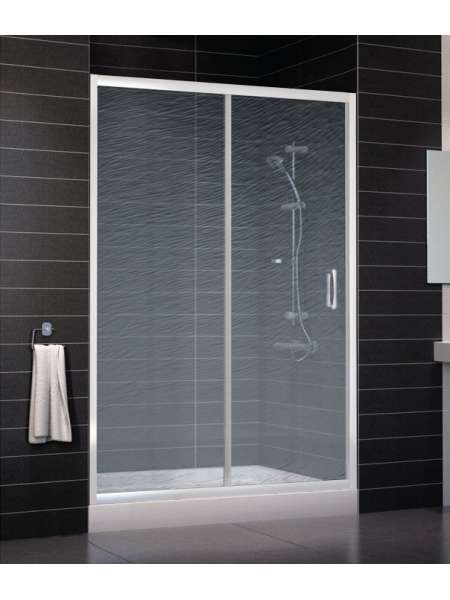Душевая дверь в нишу Vegas Glass ZP 0135 01 02 профиль белый, стекло шиншилла