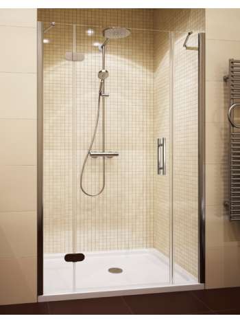 Душевая дверь в нишу GuteWetter Lux Door GK-103 левая 120 см стекло бесцветное, профиль хром