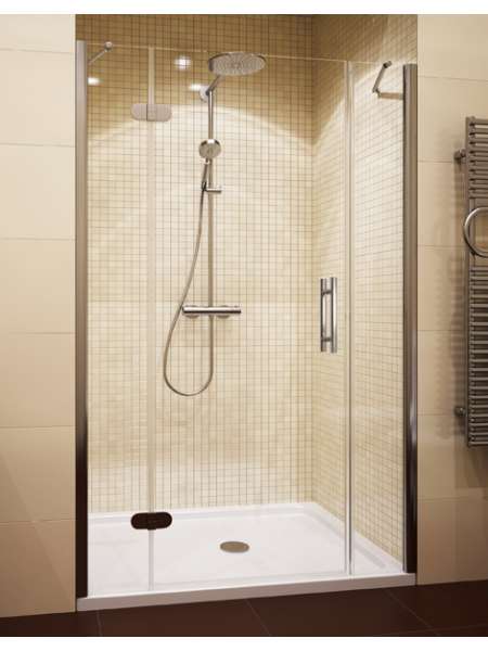 Душевая дверь в нишу GuteWetter Lux Door GK-103 левая 120 см стекло бесцветное, профиль хром