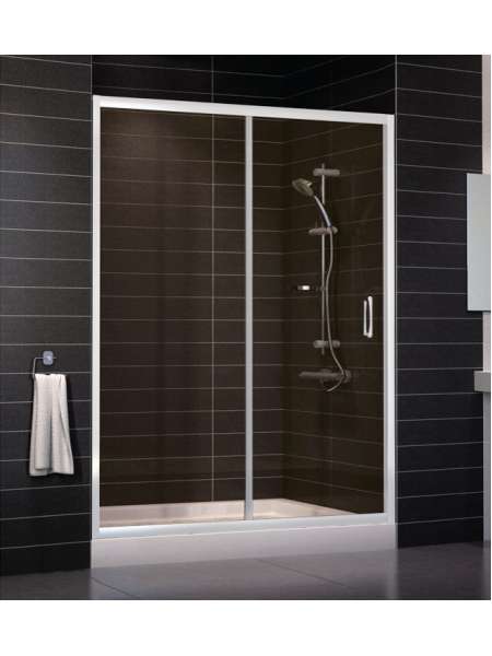 Душевая дверь в нишу Vegas Glass ZP 0150 01 05 профиль белый, стекло бронза