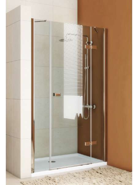 Душевая дверь в нишу GuteWetter Trend Door GK-863P правая 143 см стекло бесцветное Two, профиль хром