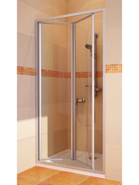 Душевая дверь в нишу GuteWetter Practic Door GK-404 левая (68-72)x190 стекло бесцветное, профиль мат. хром