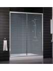 Душевая дверь в нишу Vegas Glass ZP 0160 08 02 профиль глянцевый хром, стекло шиншилла