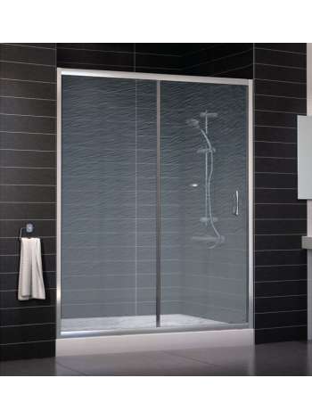 Душевая дверь в нишу Vegas Glass ZP 0160 08 02 профиль глянцевый хром, стекло шиншилла