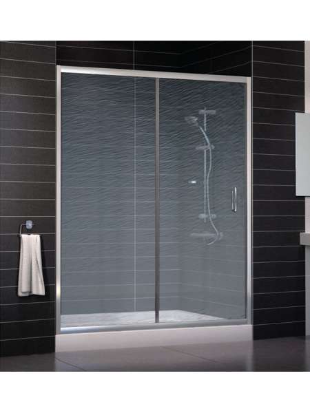 Душевая дверь в нишу Vegas Glass ZP 0160 08 02 профиль глянцевый хром, стекло шиншилла