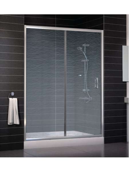 Душевая дверь в нишу Vegas Glass ZP 0150 08 02 профиль глянцевый хром, стекло шиншилла