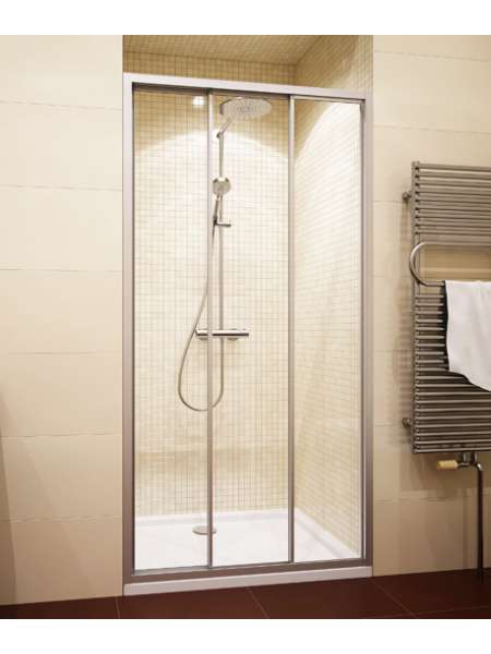 Душевая дверь в нишу GuteWetter Practic Door GK-403A правая 136-140 см стекло бесцветное, профиль матовый хром