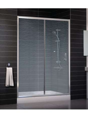 Душевая дверь в нишу Vegas Glass ZP 0140 08 02 профиль глянцевый хром, стекло шиншилла