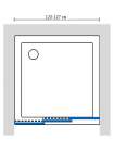 Душевая дверь в нишу GuteWetter Practic Door GK-403 123-127 см стекло бесцветное, профиль матовый хром