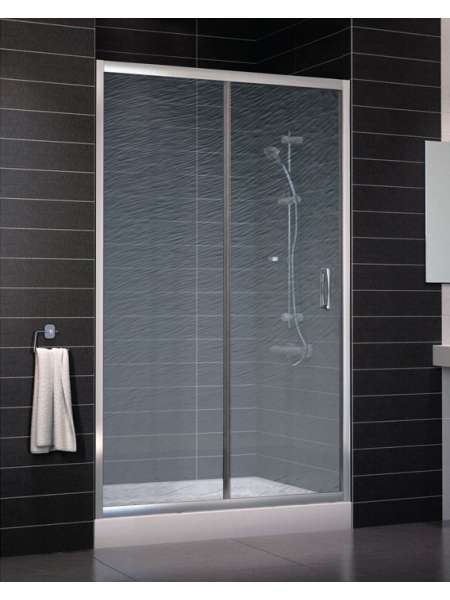 Душевая дверь в нишу Vegas Glass ZP 0120 08 02 профиль глянцевый хром, стекло шиншилла