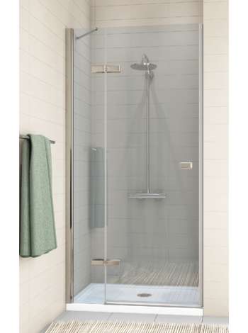 Душевая дверь в нишу GuteWetter Trend Door GK-862AP левая 123 см стекло бесцветное Two, профиль хром