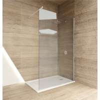 Душевая перегородка Vegas Glass EAF 96 07 05 профиль матовый хром, стекло бронза