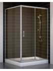 Душевой уголок Vegas Glass ZP+ZPV 110*100 07 05 профиль матовый хром, стекло бронза