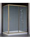 Душевой уголок Vegas Glass ZP+ZPV 140*90 05 02 профиль бронза, стекло шиншилла