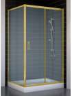 Душевой уголок Vegas Glass ZP+ZPV 100*90 09 10 профиль золото, стекло сатин