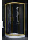 Душевой уголок Vegas Glass ZS-F 80*120 09 01 профиль золото, стекло прозрачное