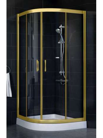 Душевой уголок Vegas Glass ZS-F 80*120 09 01 профиль золото, стекло прозрачное