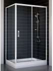 Душевой уголок Vegas Glass ZP+ZPV 110*70 01 01 профиль белый, стекло прозрачное