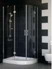Душевой уголок Vegas Glass AFS-F 100*80 07 01 L профиль матовый хром, стекло прозрачное