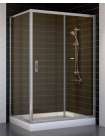 Душевой уголок Vegas Glass ZP+ZPV 120*80 07 05 профиль матовый хром, стекло бронза