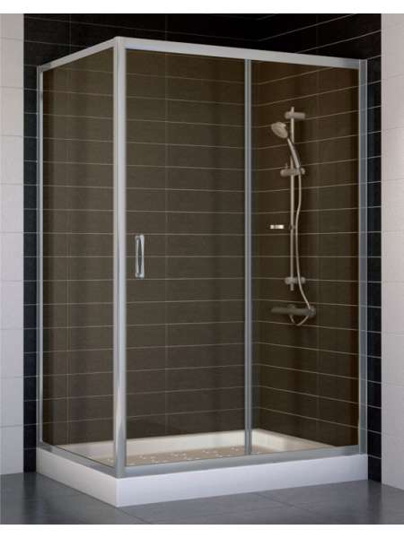 Душевой уголок Vegas Glass ZP+ZPV 120*80 07 05 профиль матовый хром, стекло бронза
