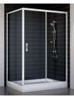 Душевой уголок Vegas Glass ZP+ZPV 120*90 01 01 профиль белый, стекло прозрачное