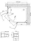Душевой уголок Vegas Glass AFS-F 120*90 07 01 R профиль матовый хром, стекло прозрачное