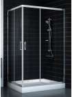 Душевой уголок Vegas Glass ZA-F 80*120 08 01 профиль глянцевый хром, стекло прозрачное