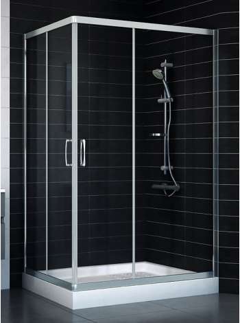 Душевой уголок Vegas Glass ZA-F 80*120 08 01 профиль глянцевый хром, стекло прозрачное