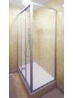 Душевой уголок GuteWetter Practic Rectan GK-403 левая 135x80 см стекло бесцветное, профиль матовый хром
