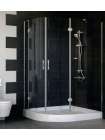 Душевой уголок Vegas Glass AFS-F 120*100 07 01 R профиль матовый хром, стекло прозрачное