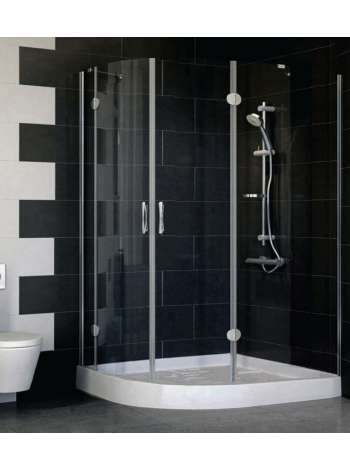 Душевой уголок Vegas Glass AFS-F 120*100 07 01 R профиль матовый хром, стекло прозрачное
