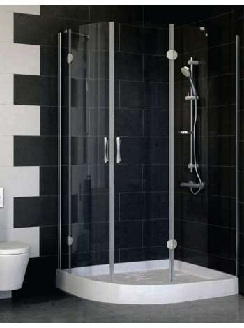 Душевой уголок Vegas Glass AFS-F 110*90 07 01 R профиль матовый хром, стекло прозрачное