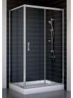 Душевой уголок Vegas Glass ZP+ZPV 100*80 07 01 профиль матовый хром, стекло прозрачное