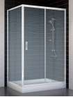 Душевой уголок Vegas Glass ZP+ZPV 110*80 01 02 профиль белый, стекло шиншилла