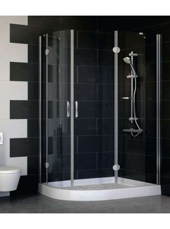 Душевой уголок Vegas Glass AFS-F 120*80 07 01 R профиль матовый хром, стекло прозрачное