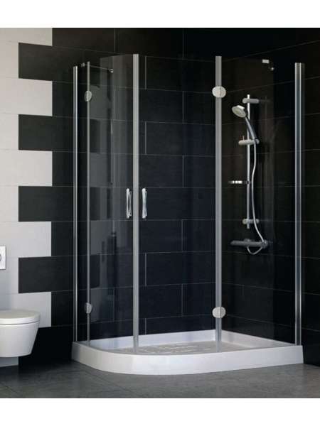 Душевой уголок Vegas Glass AFS-F 120*80 07 01 R профиль матовый хром, стекло прозрачное