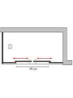 Душевой уголок GuteWetter Slide Rectan GK-865 правая 110x80 см стекло бесцветное, профиль хром