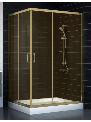 Душевой уголок Vegas Glass ZA-F 0120*100 05 05 профиль бронза, стекло бронза