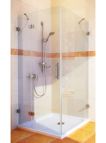Душевой уголок GuteWetter Lux Square GK-003 левый 90x90 см стекло бесцветное 6-8, фурнитура хром