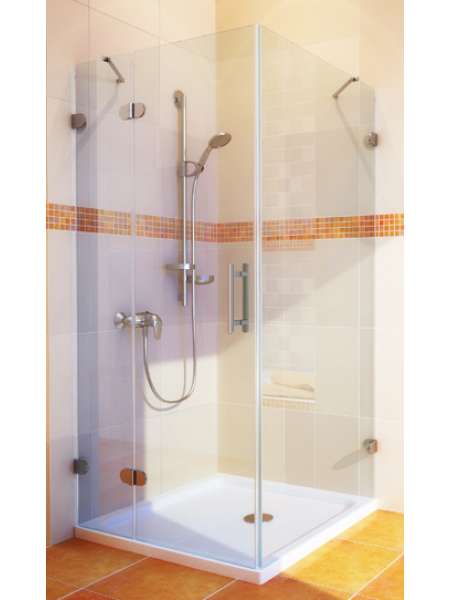 Душевой уголок GuteWetter Lux Square GK-003 левый 90x90 см стекло бесцветное 6-8, фурнитура хром