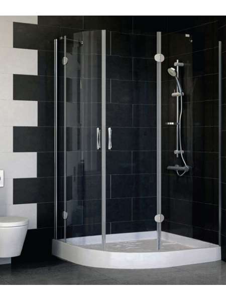 Душевой уголок Vegas Glass AFS-F 120*90 07 01 R профиль матовый хром, стекло прозрачное