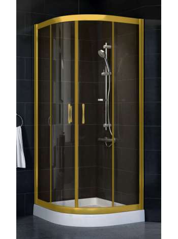 Душевой уголок Vegas Glass ZS-F 80*90 09 05 профиль золото, стекло бронза