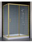 Душевой уголок Vegas Glass ZP+ZPV 130*70 09 02 профиль золото, стекло шиншилла