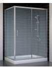 Душевой уголок Vegas Glass ZP+ZPV 130*80 07 02 профиль матовый хром, стекло шиншилла