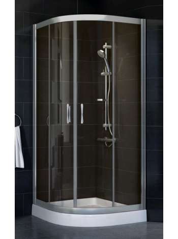 Душевой уголок Vegas Glass ZS-F 80*100 07 05 профиль матовый хром, стекло бронза